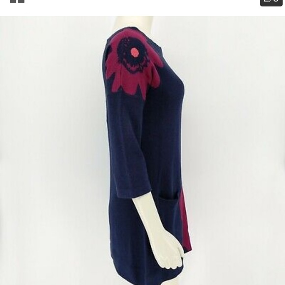 Anthropologie Fielel Flowers Sweater Tunic Dress - Picture 4 of 6